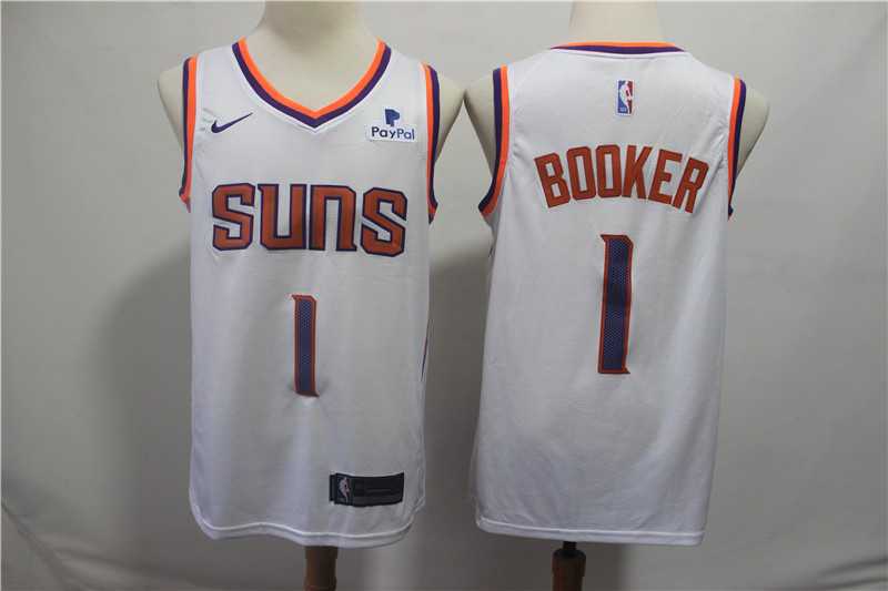 Suns 1 Devin Booker White Nike Swingman Jersey,We sell and wholesale Suns 1 Devin Booker White Nike Swingman Jersey on line form chian!
